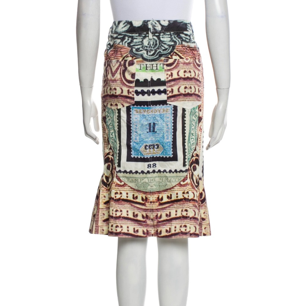 Designer Boho-Inspired Midi Skirt size M